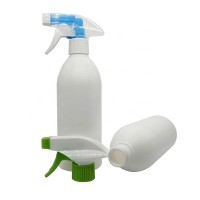 500ml 16oz White HDPE Clear Packing Cylinder Antibacterial Medical Alcohol Disinfectant Trigger Spray Bottle For Alcohol